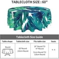 thumbnail image 4 of Tropical Tablecloth Round 60 Inches for Summer Green Hawaiian Palm Leaf Round Tablecloth Polyester Washable Circle Table Cover Table Cloth for Kitchen Dining Room Picnic Patio Wedding Party, 4 of 6