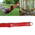 thumbnail image 1 of 9 Strand Nylon Rope Hammock, Portable Camping Leisure Mesh Hammock (Red), 1 of 5