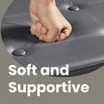 thumbnail image 3 of LEDREM Folding Storage Ottoman Bench, 30-Inch Synthetic Leather Seat with 660 lb Capacity, Thick Foam Cushion, Multi-Use Footrest Storage Chest, Dark Gray, 3 of 7