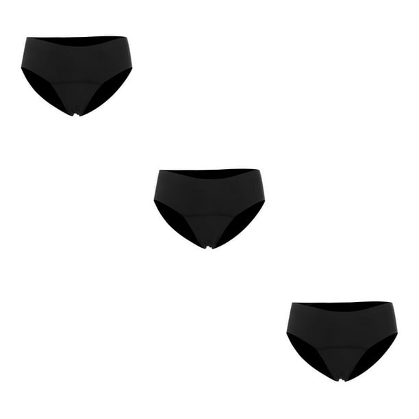 Minnieouse calzoncillos traje de baño bikinis ligeros fondos trajes de baño período absorbente bragas sin costuras bañador mujer negro / 2xl Type1 NO1