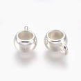 thumbnail image 2 of 100pc Tibetan Style Alloy Tube Bails Loop Bails Lead Free and Cadmium Free Rondelle Silver 8x5mm Hole: 2mm 5mm Inner Diameter, 2 of 2