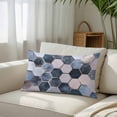thumbnail image 3 of Navy Blue Grey King Size Pillow Cover, Pillowcase Protectors with Zipper, Breathable Decorative Throw Pillow Case Cover, Modern Abstract Art Geometric Pillow Shams for Couch Sofa 20x36Inch, 3 of 8