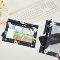 thumbnail image 2 of FORMRS 2 Pack Pencil Pouch for 3 Ring Binder with Clear Window Zipper Case, Rocket Pattern, 2 of 6
