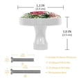 thumbnail image 3 of 4 Pcs Tropical White Floral Knobs for Kitchen Cabinet Cupboard Dresser Bookcase Drawer Pulls Handles Round Home Decor, 3 of 5