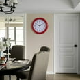 thumbnail image 3 of Set of 2 13.75 Inch Plastic Brown Round Silent, Non-Ticking Battery Operated Simple Modern Analog Wall Clock. Perfect for Office, Classroom, Living Room, Dining Room, Bed Room and Kitchen Wall Decor., 3 of 10