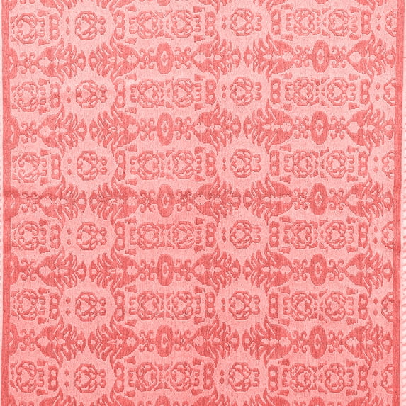Ahgly Company Indoor Square Abstract Red Modern Area Rugs, 7' Square