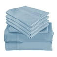 thumbnail image 3 of 4 Piece Luxury Rayon Made From Bamboo Sheets Set- Twin Light Blue Sheets, Softer Than Cotton-Up To 16" Deep Pockets-Wrinkle Free-Extremely Soft Bamboo Derived Rayon Sheets- Twin,Light Blue, 3 of 4