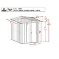 thumbnail image 4 of Arrow Classic Steel Storage Shed, 6x7, Charcoal, 4 of 9
