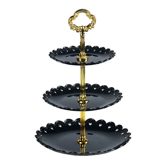 Meitianfacai Cupcake Stand Dessert Tower Tray, 3-Tier Cupcake Stand Cake Dessert Wedding Event Party Display Tower Round