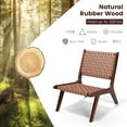 thumbnail image 3 of Kepooman Accent Chair, Modern Sofa Chair, Wingback Club Chairs,Set of 1/2 Woven Leather Accent Chairs with Wood Frame-Set of 2, 3 of 4