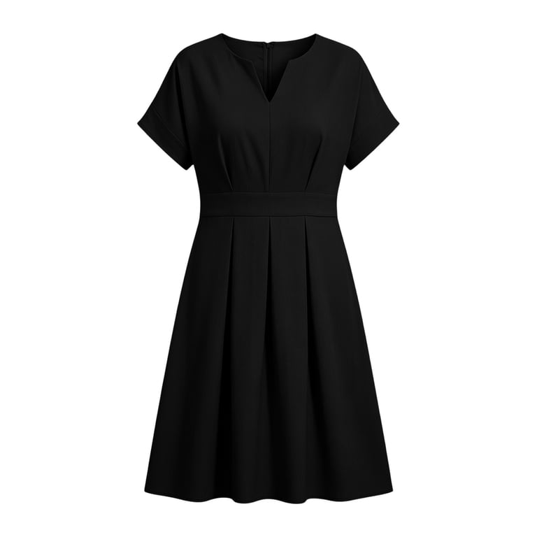 a line plus size work dress Plus Size Brown Work A-Line Long Sleeve Midi Dress