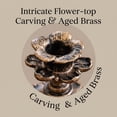 thumbnail image 3 of Bronze Candle Holder Stand, Antique Gold Taper Candlestick Holder for Modern Wedding Centerpieces, Festive Parties and Home Living Room Decor, 3 of 6