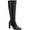 Black Leather, variant on Womens Black 16 Inch Boot Height Goring Padded Tristanne Square Toe Zip-Up Leather Boots Shoes 10 M