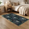 thumbnail image 2 of ODIKA Guitar Stylized Shapes Teal Highlights Asymmetrical Musical Motif for Small Living Room, Playroom, Bedroom, Easy Care Kids Safe, 2 of 7