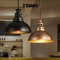 thumbnail image 2 of Vintage Metal Pendant Light for Kitchen Island, Retro Industrial Style Pendant Lamp for Dining Room, Semicircle Farmhouse Pendant Light Fixture, American Rustic Pendant Lighting for Bedroom, 2 of 7