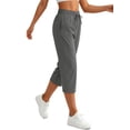 thumbnail image 4 of Rosvigor Capris for Women High Waisted Drawstring Athletic Pants Quick Dry Hiking Travel Capris Pants with Pockets, 4 of 7