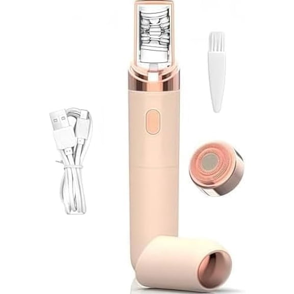 Upgraded Painless Women's Facial Epilator, Rechargeable Portable Washable Hair Remover for Face, Hands, Legs