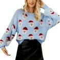 thumbnail image 3 of Chandails de Noël Laids pour Femmes Chandail-Over Tricoté Col Rond Laid pour Fête, 3 of 7