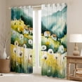 thumbnail image 2 of Manfei Watercolor Dandelion Black Out Curtains for Kids, Rustic Farmhouse Cabin Curtains Pack of 2 (42x63 Each), Countryside Bedroom Curtains, Window Curtains Room Decor, 2 of 6
