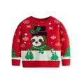 thumbnail image 6 of Meresysid Toddler Infant Kids Children's Christmas Sweater Boys And Girls Fall And Winter Sweater Red, 6 of 7