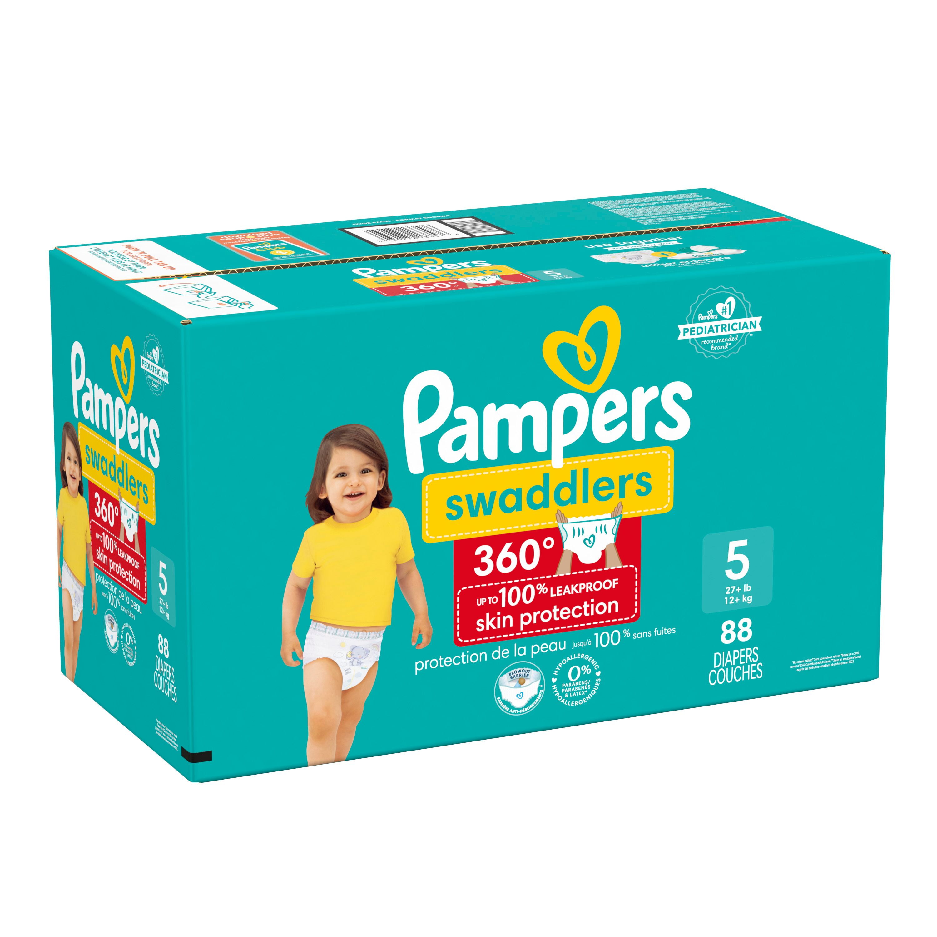 Pampers Swaddlers 360 Pull-On Diapers, for up to 100% Leakproof Skin Protection and Easy Changes, 68CT