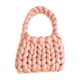 thumbnail image 2 of Bolso de crochet para mujer, bolso de compras para mujer, bolso de mano tejido, cartera de punto rosa, 2 of 9