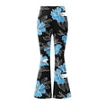 thumbnail image 4 of Cutuoiiu Womens Trendy Watercolor Print Flared Pants with Elastic Waistband for Fitness and Casual Outings Gift, 4 of 7