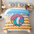 thumbnail image 2 of Homewish Volleyball Ice Cream Drip Quilt King,Waffle Us Flag King Coverlet Set,3pcs, 2 of 7