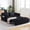 Black + Corduroy + Foam + 2 Seat, variant on 64.5 Inch Sleeper Sofa Bed 3-in-1 Adjustable Sleeper with Pullout Bed 2 Pillows and Side Pockets Soft Corduroy Convertible Sleeper Sofa Bed for Living Room Bedroom Apartment Office , Black
