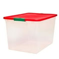 thumbnail image 2 of Open Box Homz 64 Qt Latch Clear Plastic Storage Container Bin w/ Red Lid, 2 Pk, 2 of 9