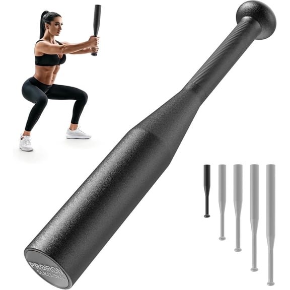 PROIRON All-Steel Indian Clubbell 5lb, Weighted Mace Exercise Club for Strength Training, Rehab and Rotational Training