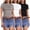 X-Grey, variant on Women's Basic Slim Fit Crop Tops 3 Piece Short Sleeve Shirts Casual Going Out Tees Comfortable Stylish Summer T-Shirts 3PCS