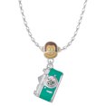 thumbnail image 1 of Delight Jewelry Silvertone Teal Camera Mia Monkey Charm Necklace, 1 of 4