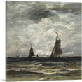 thumbnail image 1 of ARTCANVAS Dutch Fishing Vessels At Sea 1904 Canvas Art Print by Hendrik Willem Mesdag - Size: 26" x 26" (0.75" Deep), 1 of 9