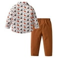 thumbnail image 6 of Gerichy Toddler Baby Boy Clothes Fall Winter Outfit, Toddler Boys Long Sleeve Cartoon Halloween Pumpkin Prints Tops And Pants Hat Child Kids 3PCS Set Outfits, 6 of 6