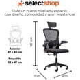 thumbnail image 2 of Silla Ejecutiva para Oficina Escritorio con Reposapies Reclinable Y Giratoria Asiento para Trabajo Ergonómica Respaldo Acojinados (Negra), 2 of 8