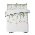 thumbnail image 2 of Eucalyptus Leaf Twin XL Size Down Alternative Comforter, Lightweight Comforter Quilt Bedding Set with Pillow Shams Coastal Beach Starfish Nautical Ocean All Seasons Bed Comforter Duvet Insert 68"x98", 2 of 7