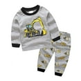 thumbnail image 1 of Boys Pajamas Sets Cotton Pjs Toddler 2 Piece Long Sleeve Sleepwear Kids Clothes Sets Dinosaur Shirts,1-7Y, 1 of 6