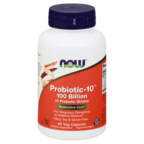 Now Foods Probiotic-10, 100 Billion, 60 Veg Capsules - Walmart.com ...