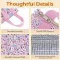 thumbnail image 4 of Pioneer Flower Floral Print Pattern Insulated Lunch Bag for Women & Adults,Large Portable Soft Cooler Lunch Bag,Thermal Food Storage Tote with Pearl Cotton,8.66L,8.75x5.75x9.5 Inch, 4 of 6