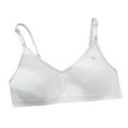 thumbnail image 2 of BLTIBY Cotton Girls Training Bra Cami Training Seamless Solid Color Thin Adjustable Bras for Teens with Cheast Pads Comfortable Fashion Bralette Pink 12-15 Years, 2 of 9