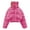 Rose Red S, variant on Women Winter Cotton Coat High Collar Neck Protection Windproof Long Sleeves Short Type Jacket Thickened Padded Single-breasted Stretchy Hem Overcoat