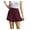 Wine Red, variant on Asklazy Women's Casual Wide Leg Shorts High Waisted Adjustable Tie Knot Ruffle Shorts with Pockets