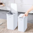 thumbnail image 4 of 2 Pack Botes De Basura Con Tapa Para Baño Cocina Blanco,Blanco, 4 of 7
