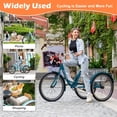 thumbnail image 2 of ABORON Adult Tricycle 24 inch, 7 Speed 3 Wheel Bike, Adult Tricycle Trike Cruise Bike with Large Size Basket for Recreation Shopping, 2 of 7