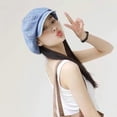 thumbnail image 3 of YooGuoGuo Denim Newsboy Cap for Women Men Fashion Short Brim Bakerboy Hat Vintage Lightweight Canvas Octagonal Cap, 3 of 8