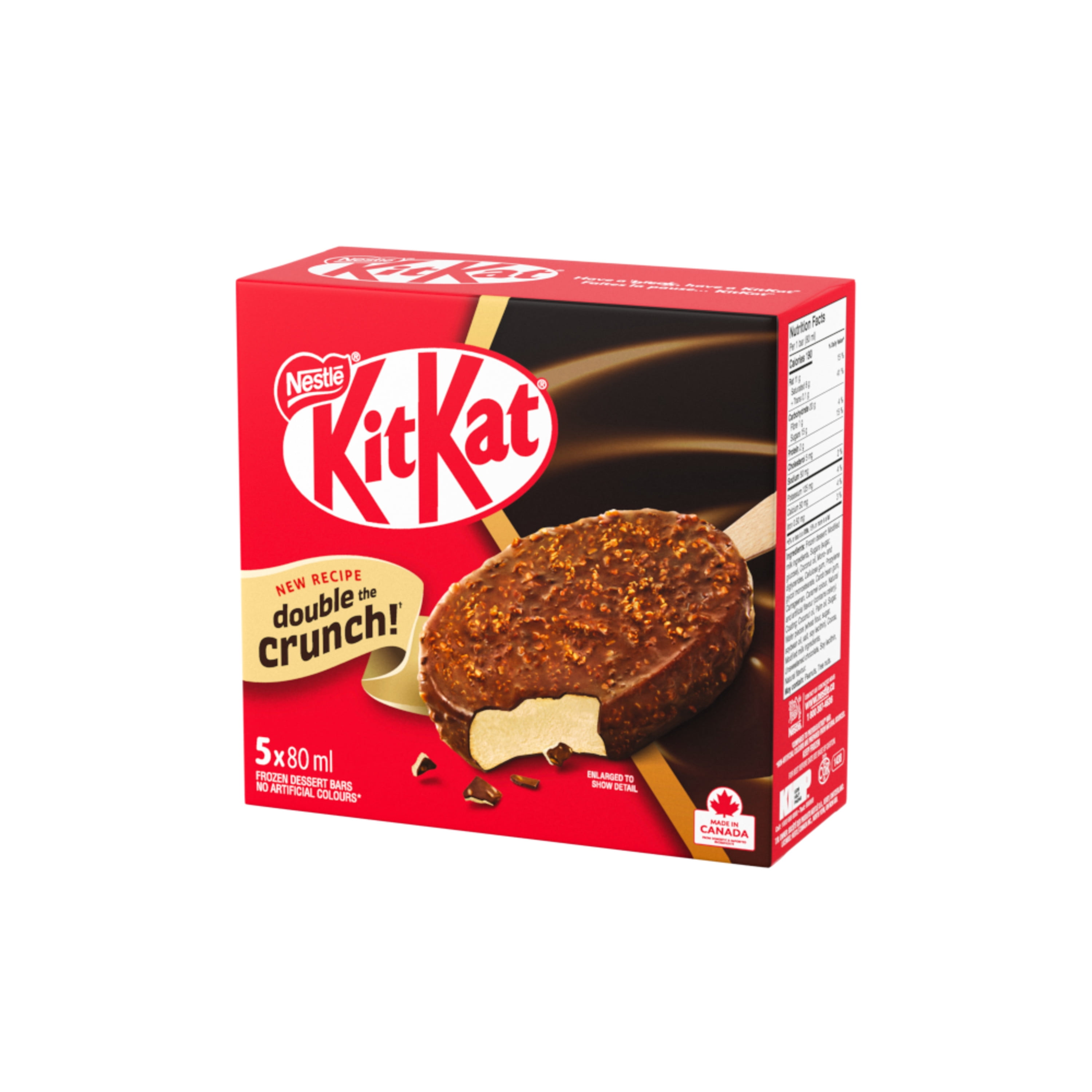 Frozen Dessert Bars, Wafer-flavoured Frozen Dessert In A Milk Chocolatey Shell With Crushed Wafer Pieces, Crafted In Canada, No Artificial Colours, Individually Wrapped, 400 mL