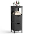 thumbnail image 6 of Giantex Bathroom Floor Cabinet, Wooden Free Standing Side Storage Cabinet with Two Removable Drawers for Flexible Storing, Suitable for Bathroom, Living Room, Bedroom, 12 x 12 x 35 inches, 6 of 8