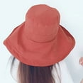 thumbnail image 6 of Penkiiy Super Wide Brim Women Sun Hat Cotton Floppy Packable Reversible Wired Edge Hats UV Protection Summer Beach Travel Garden Women's Bucket Hat Red, 6 of 9