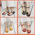 thumbnail image 3 of Dakaela Women's Cute Flat Sandals Jelly Fruit Beach Flip Flops Ankle Buckle Summer Walking Shoes Size 6-9, 3 of 5
